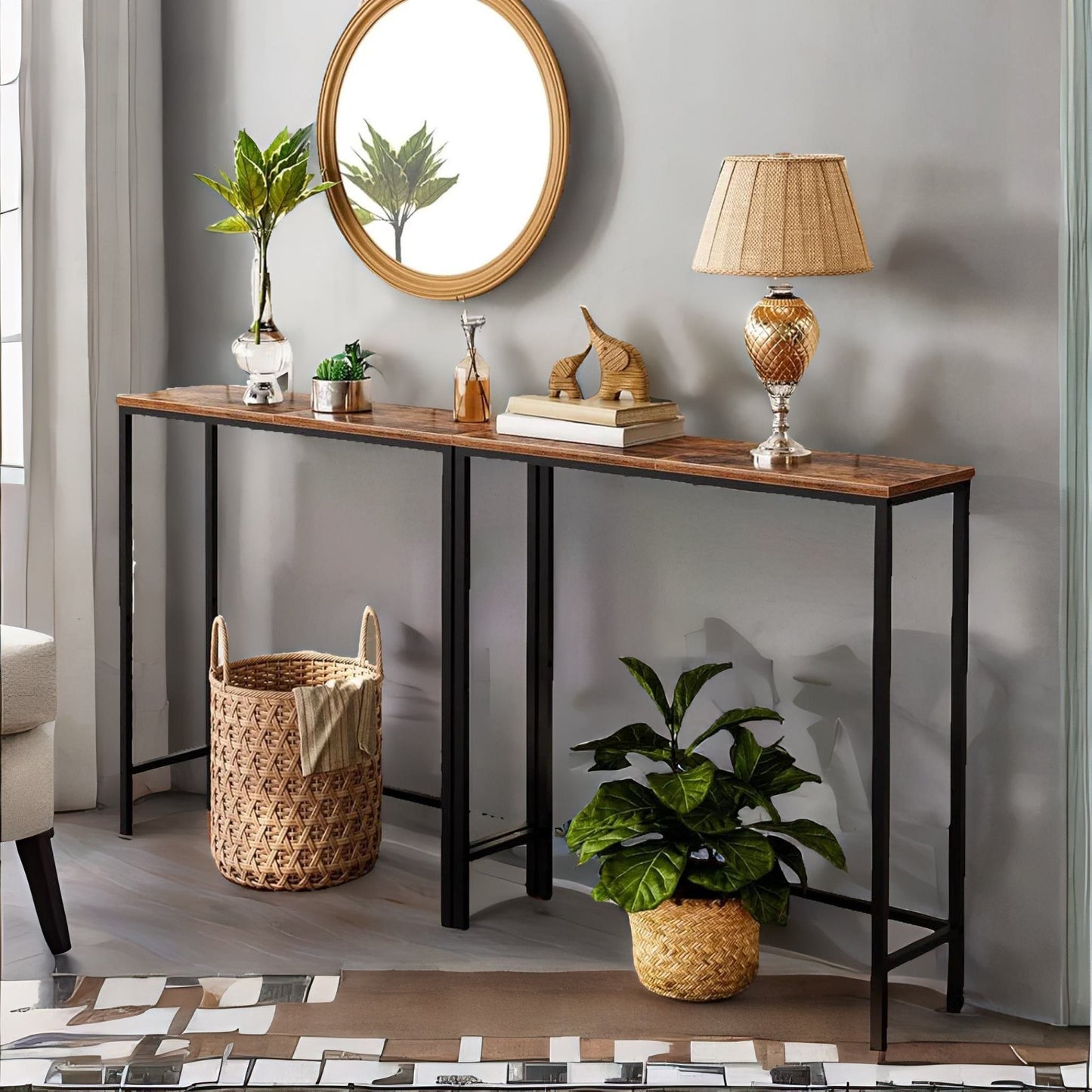 slim console table for hallway