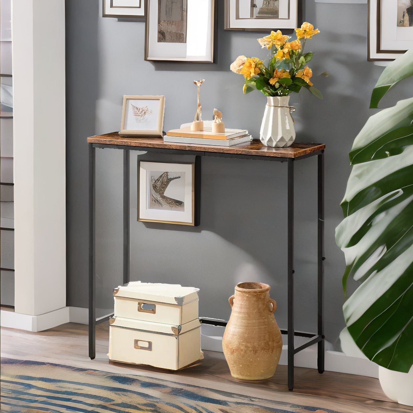 slim console table for hallway