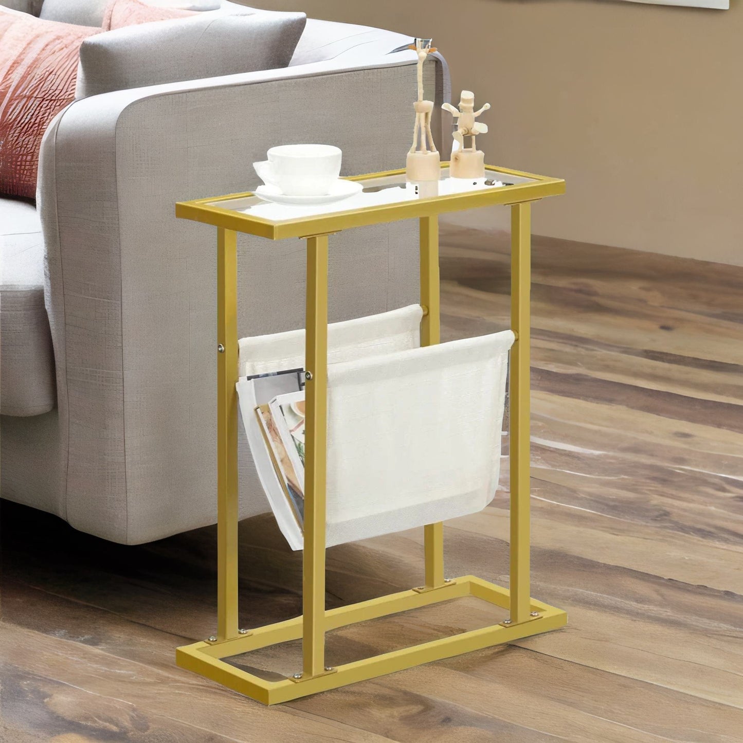 gold side table