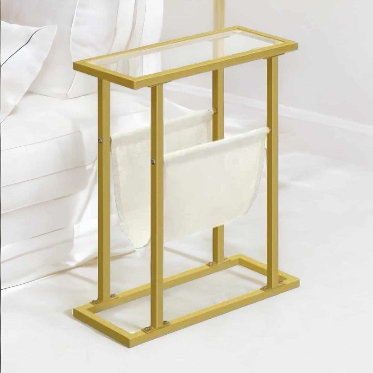 gold side table