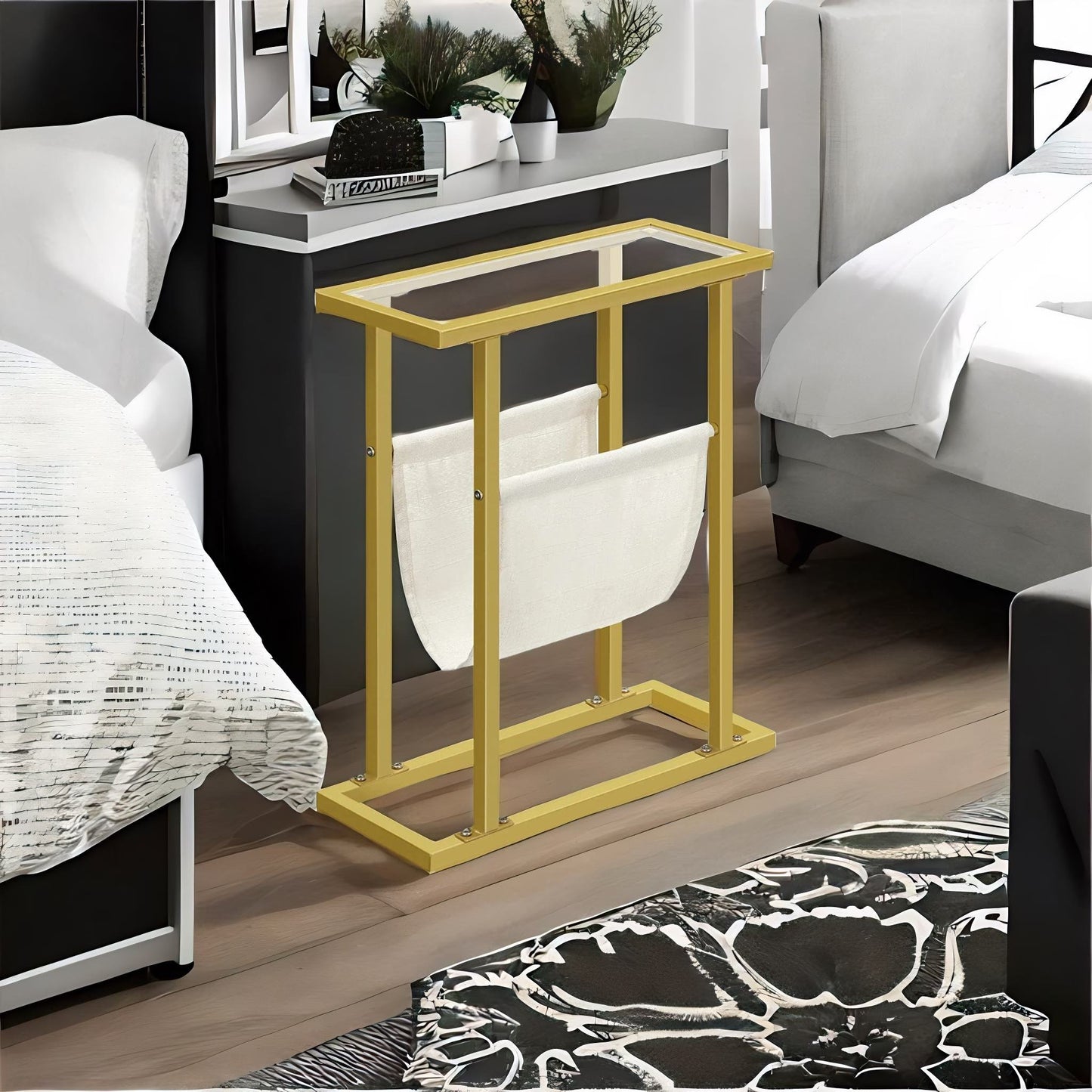 gold side table