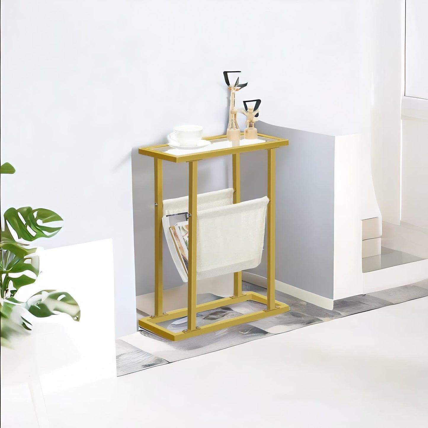 gold side table