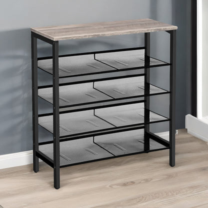 5-Tier Shoe Rack Greige