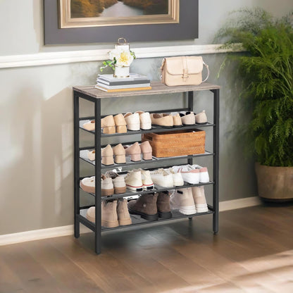 5-Tier Shoe Rack Greige