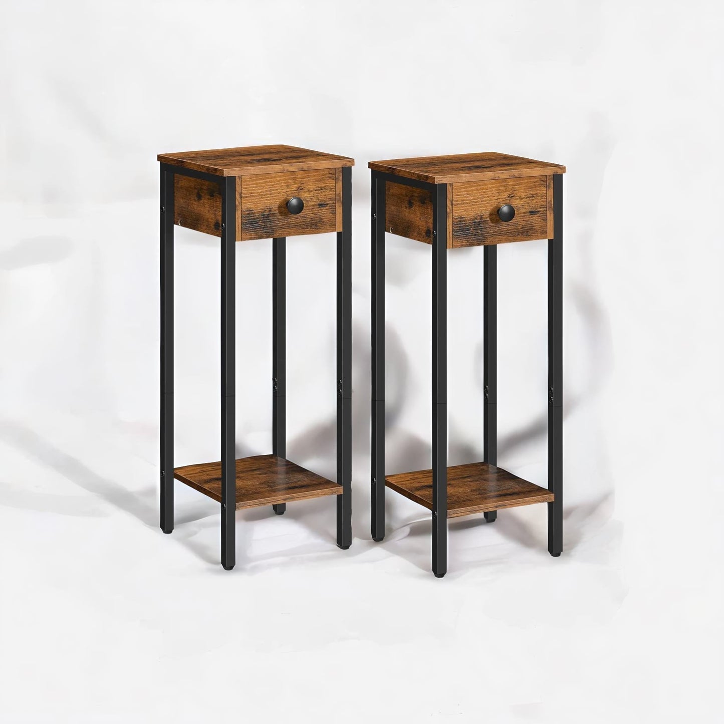 set of 2 slim side tables