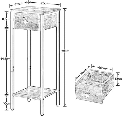 Set of 2 Slim Side Tables