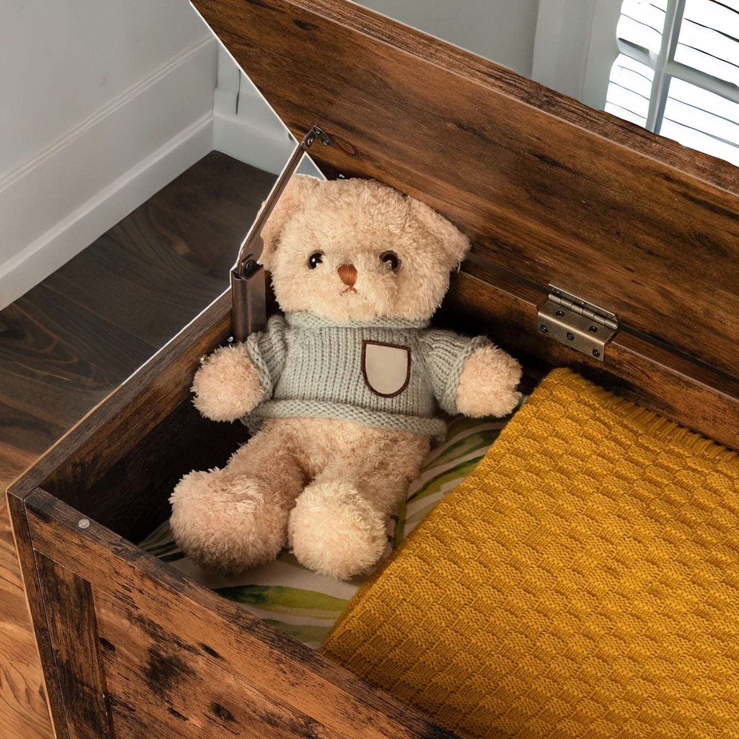 wooden storage chest