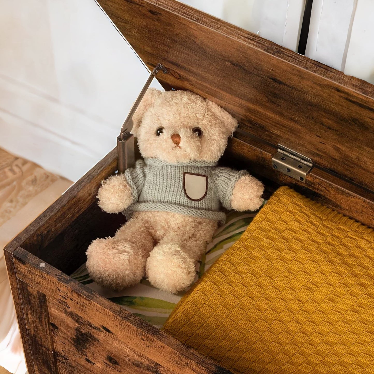 wooden storage chest