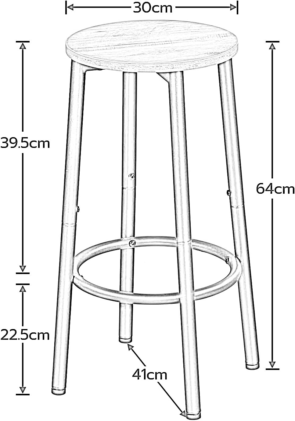 set of 2 bar stools greige