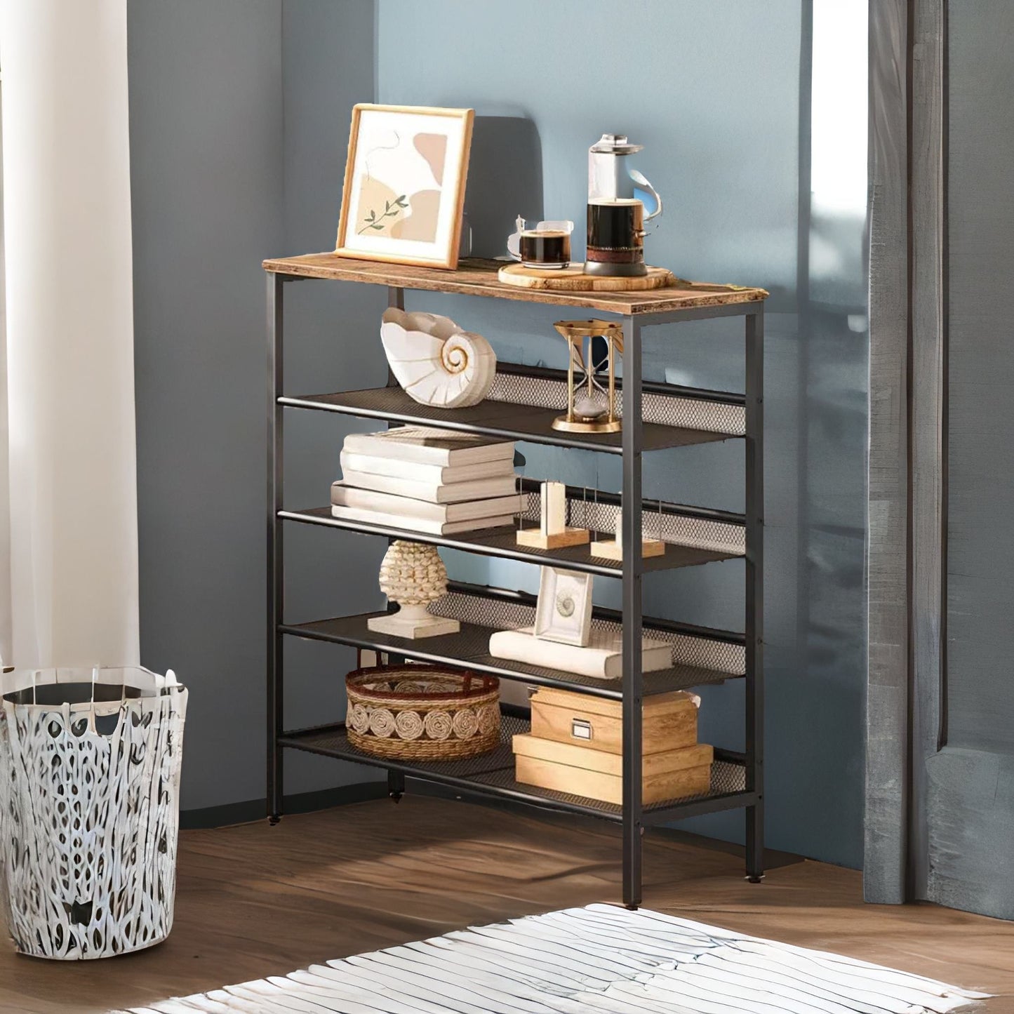 5-tier shoe organizer shelf