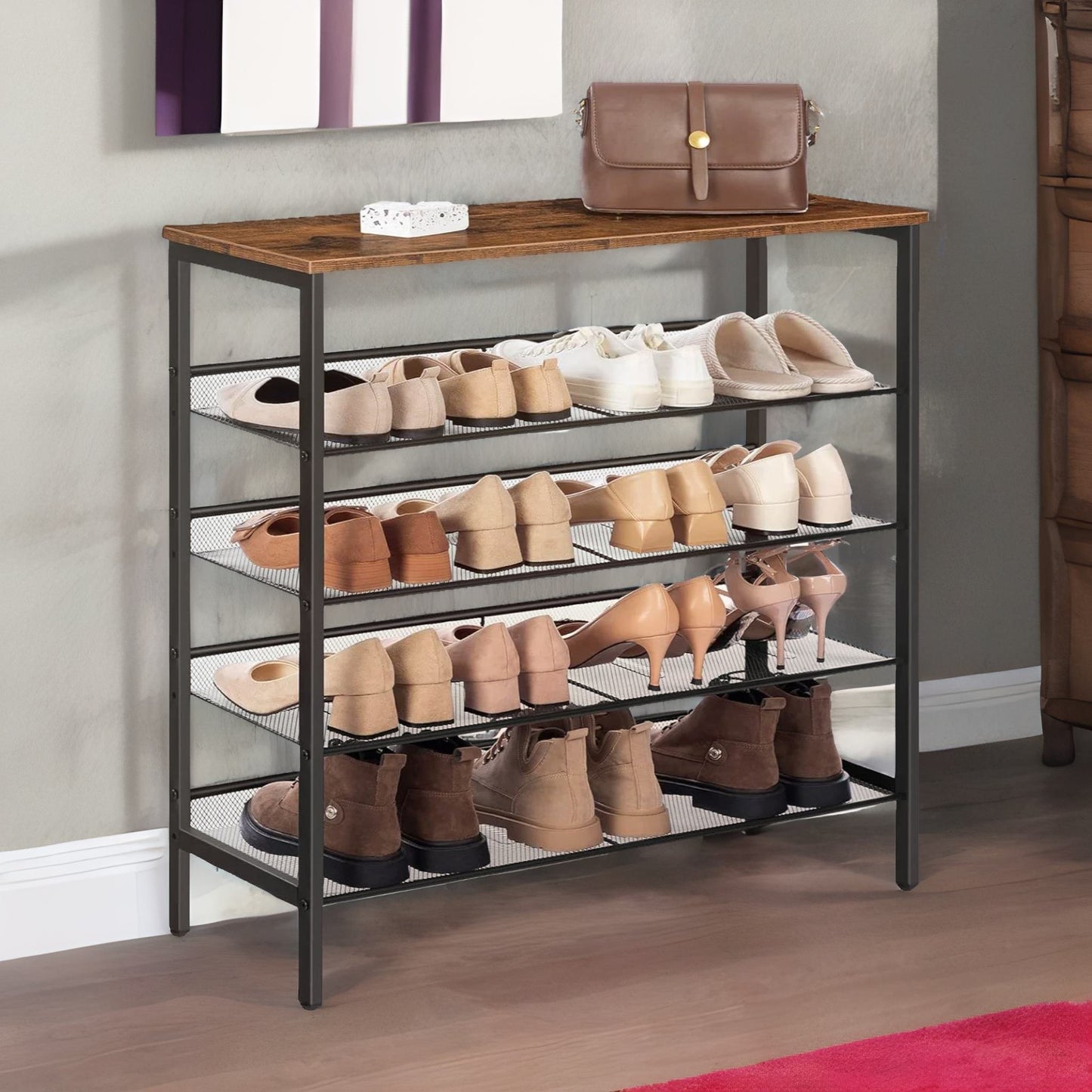 5-tier shoe organizer shelf