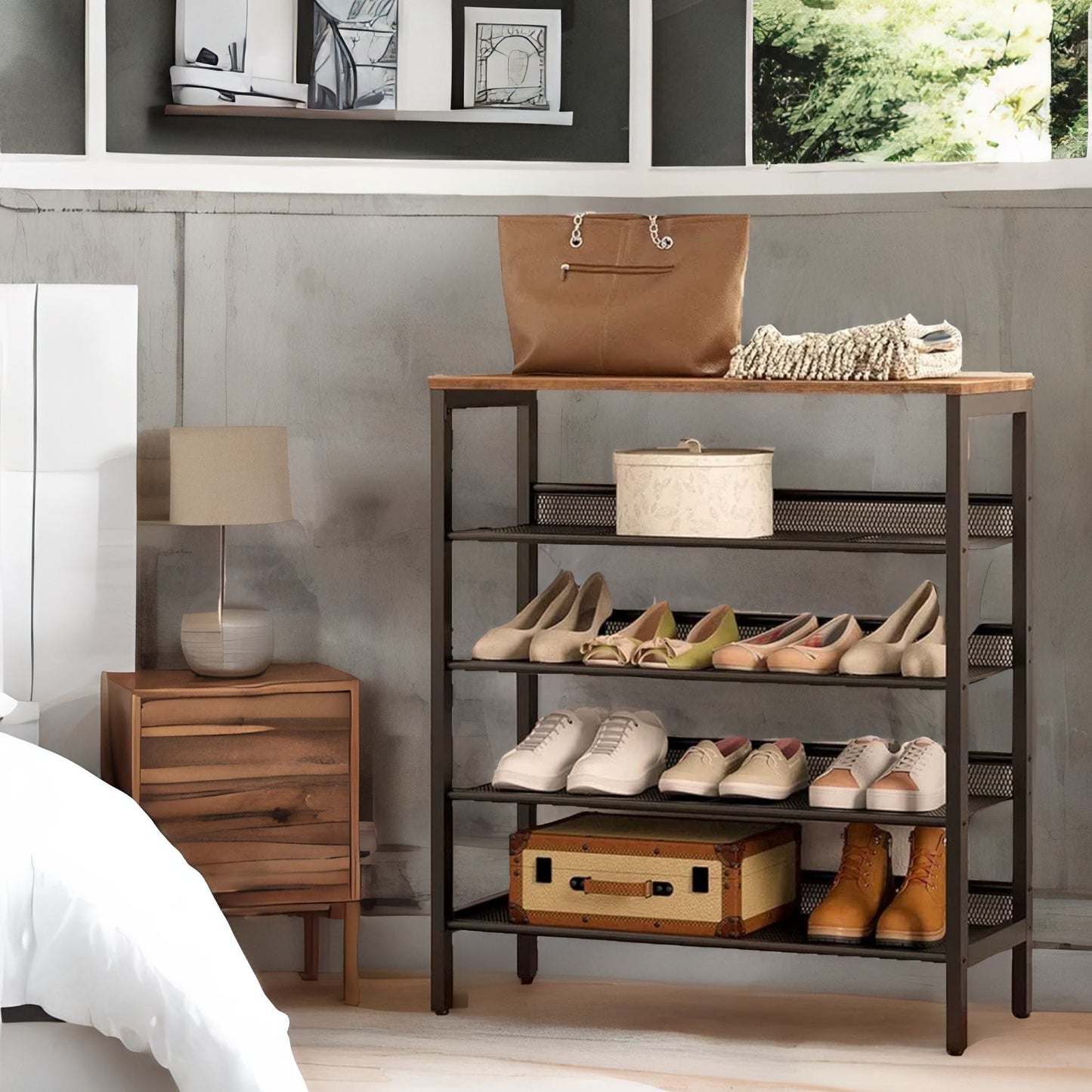 5-tier shoe organizer shelf