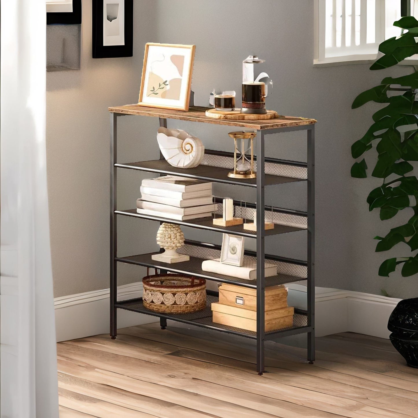 5-tier shoe organizer shelf