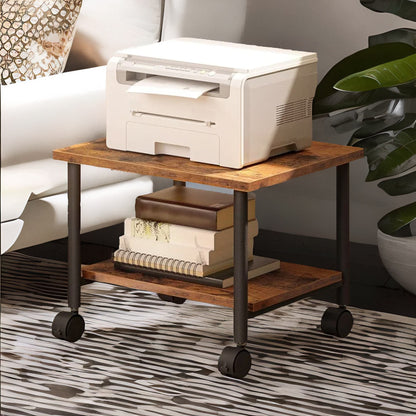 2-Tier Printer Cart with Storage Shelf