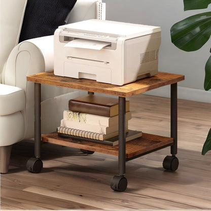 2-Tier Printer Cart with Storage Shelf