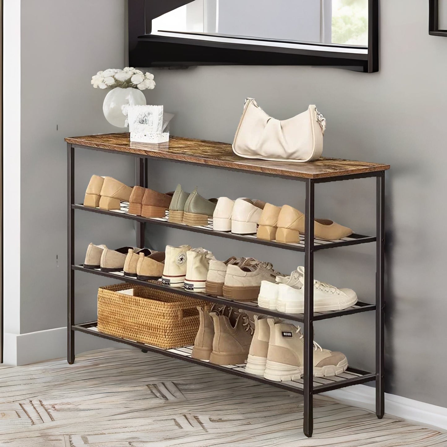 4-tier shoe rack