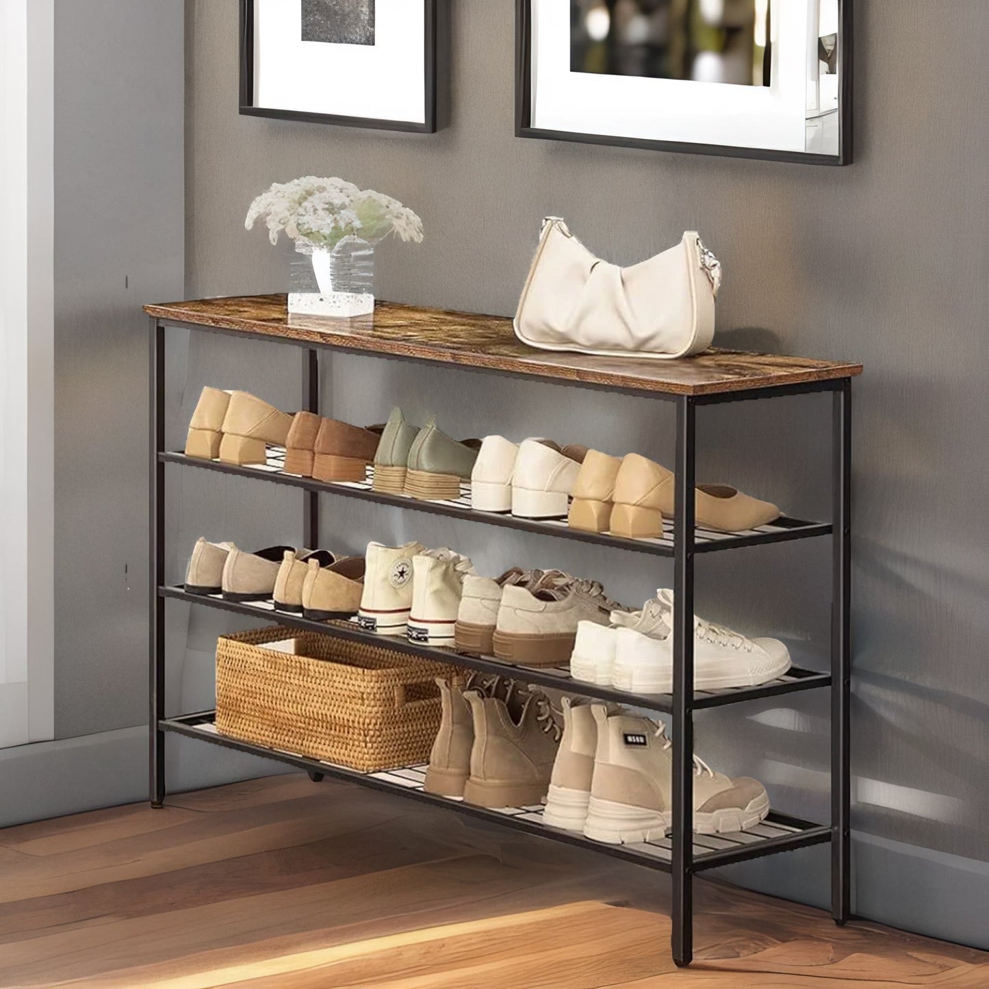 4-tier shoe rack