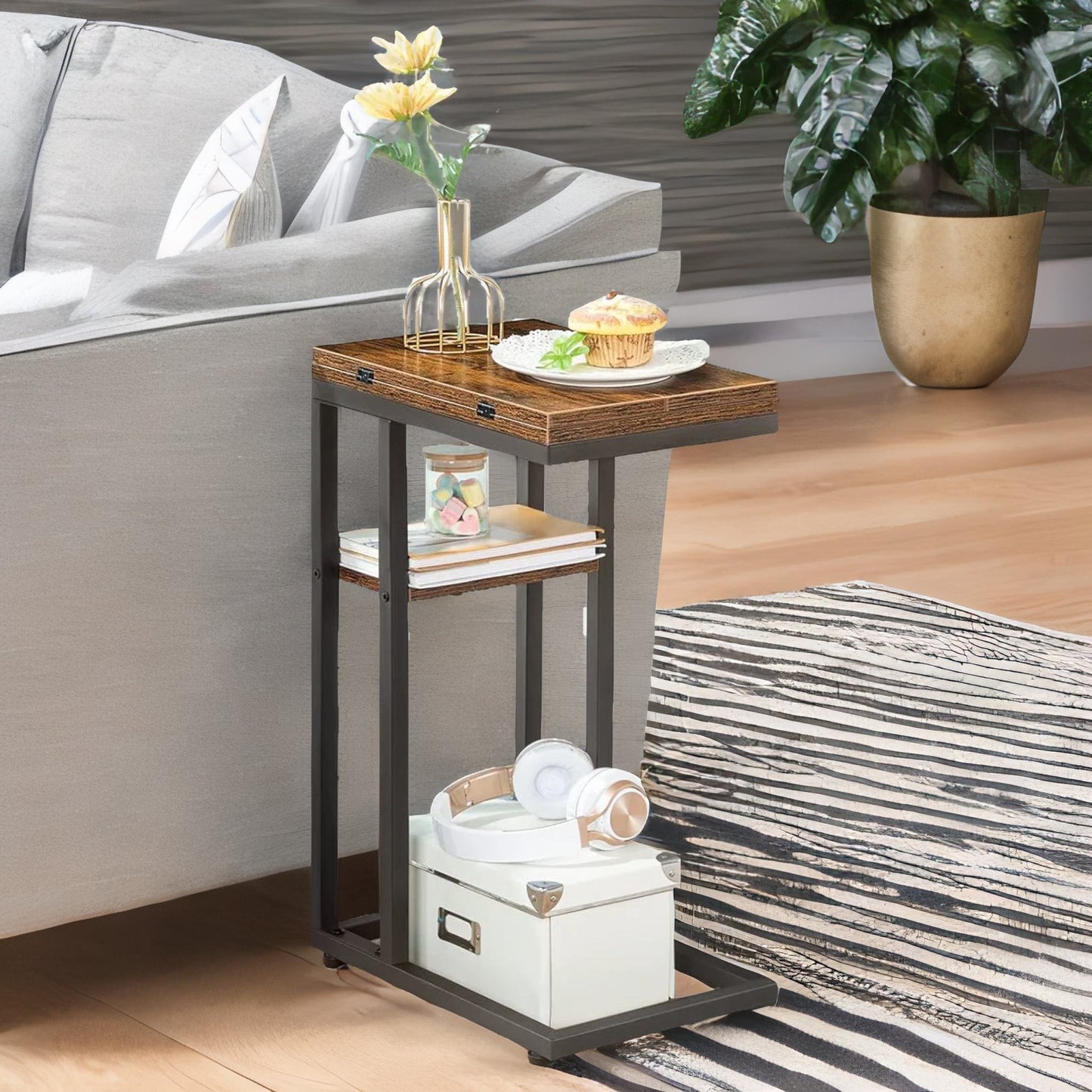 foldable sofa side table