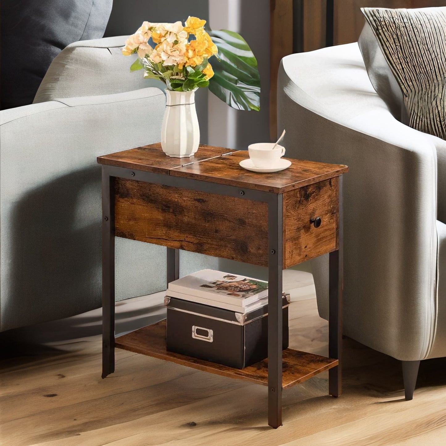 flip top end table