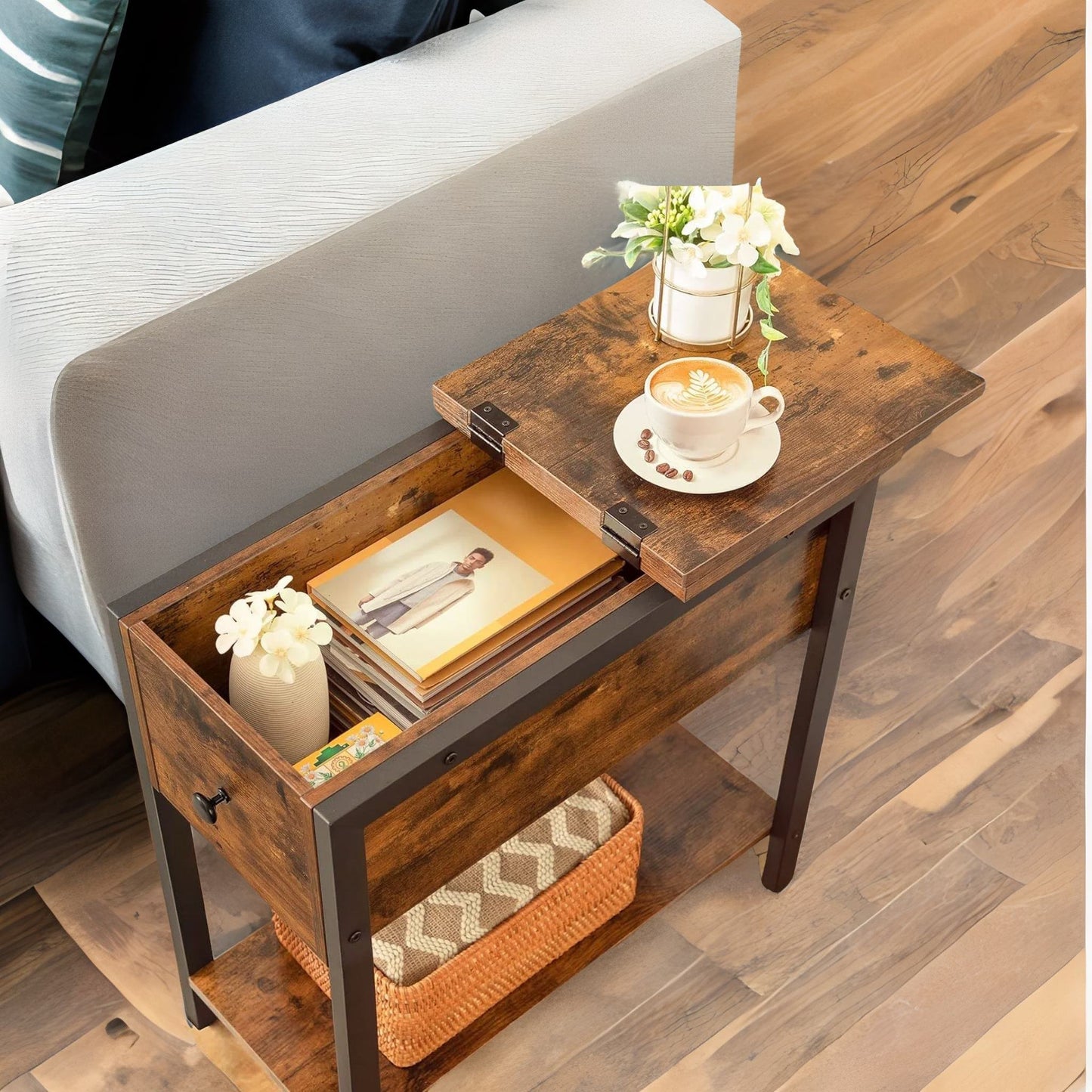 flip top end table