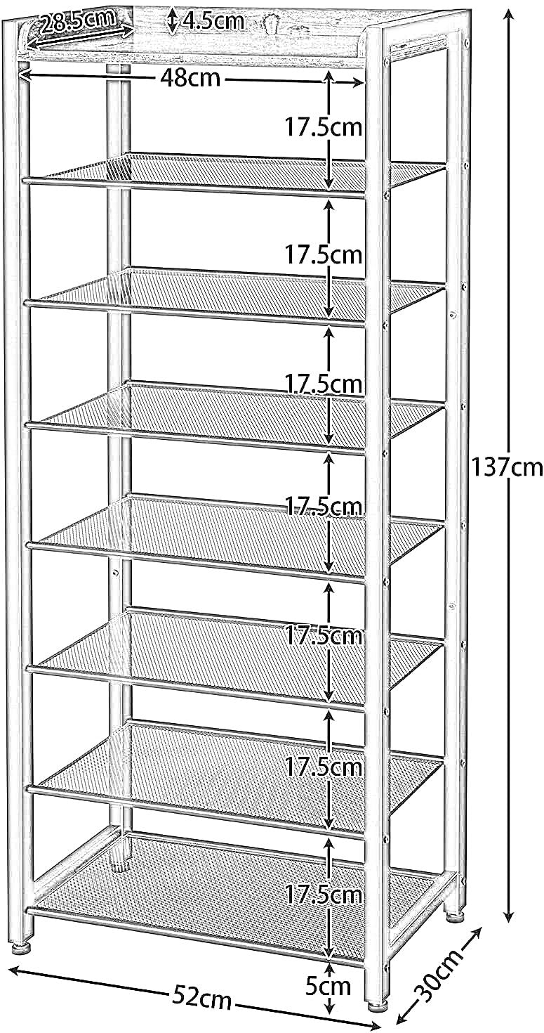 8 tier shoe rack