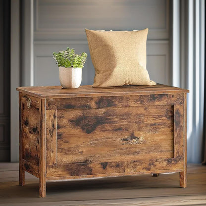 Wooden Large Storage Box with Lid