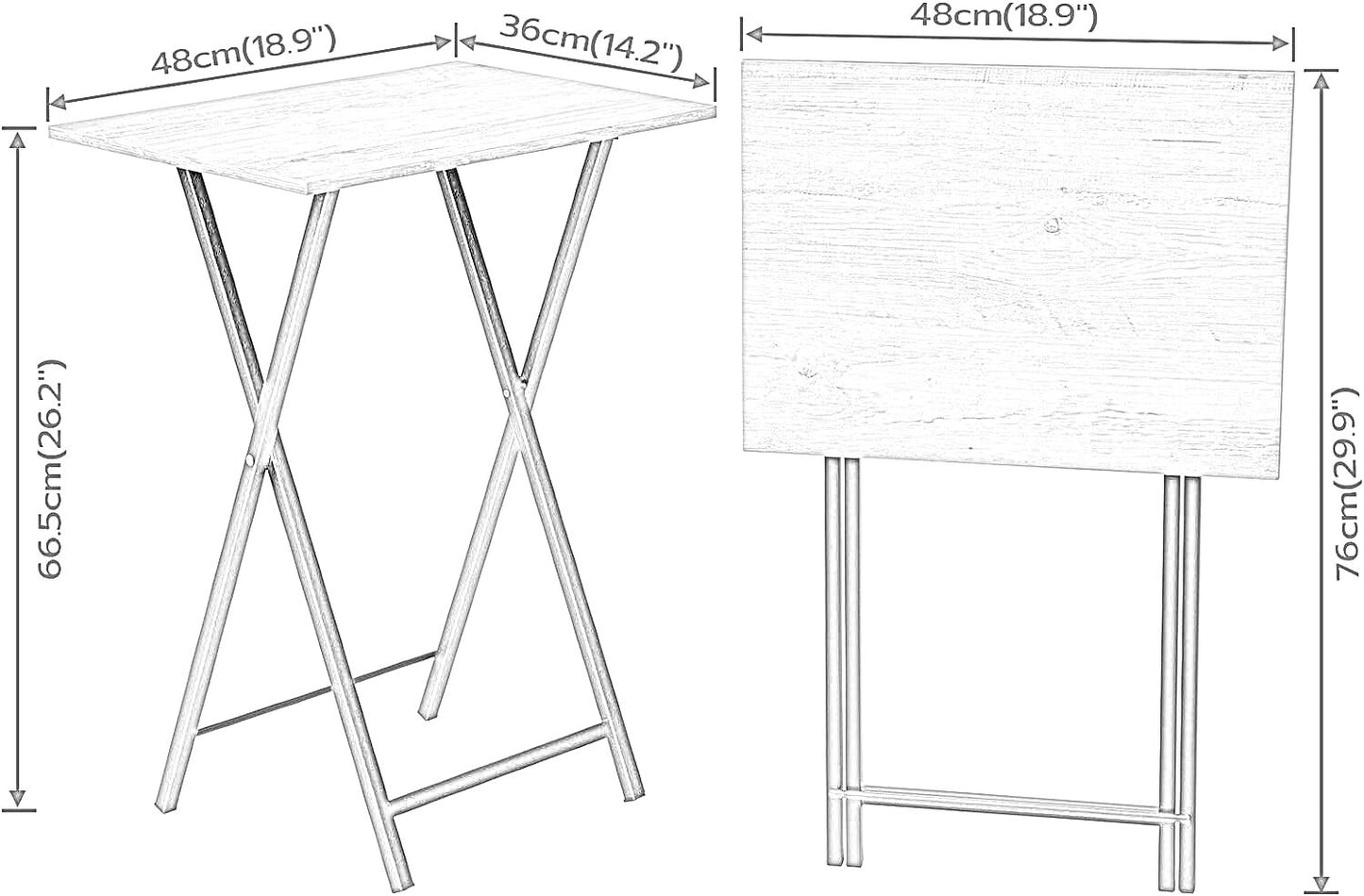 2 set small folding tables