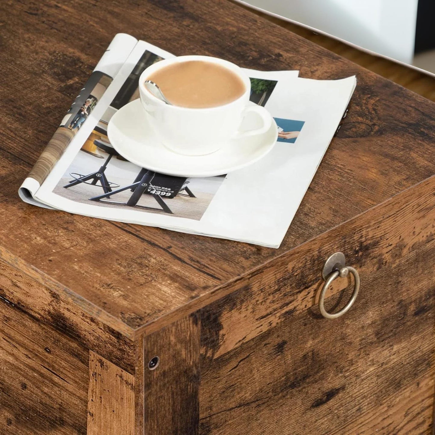 wooden storage trunk with 2 lids