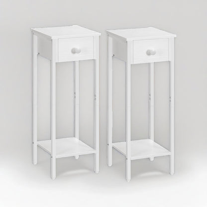 Set of 2 Tall Bedside Tables