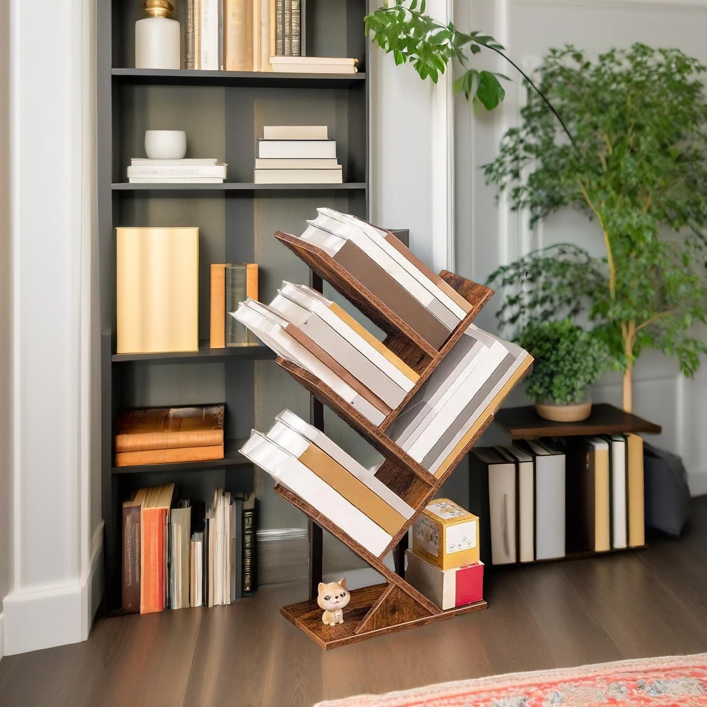 desk tree bookshelf