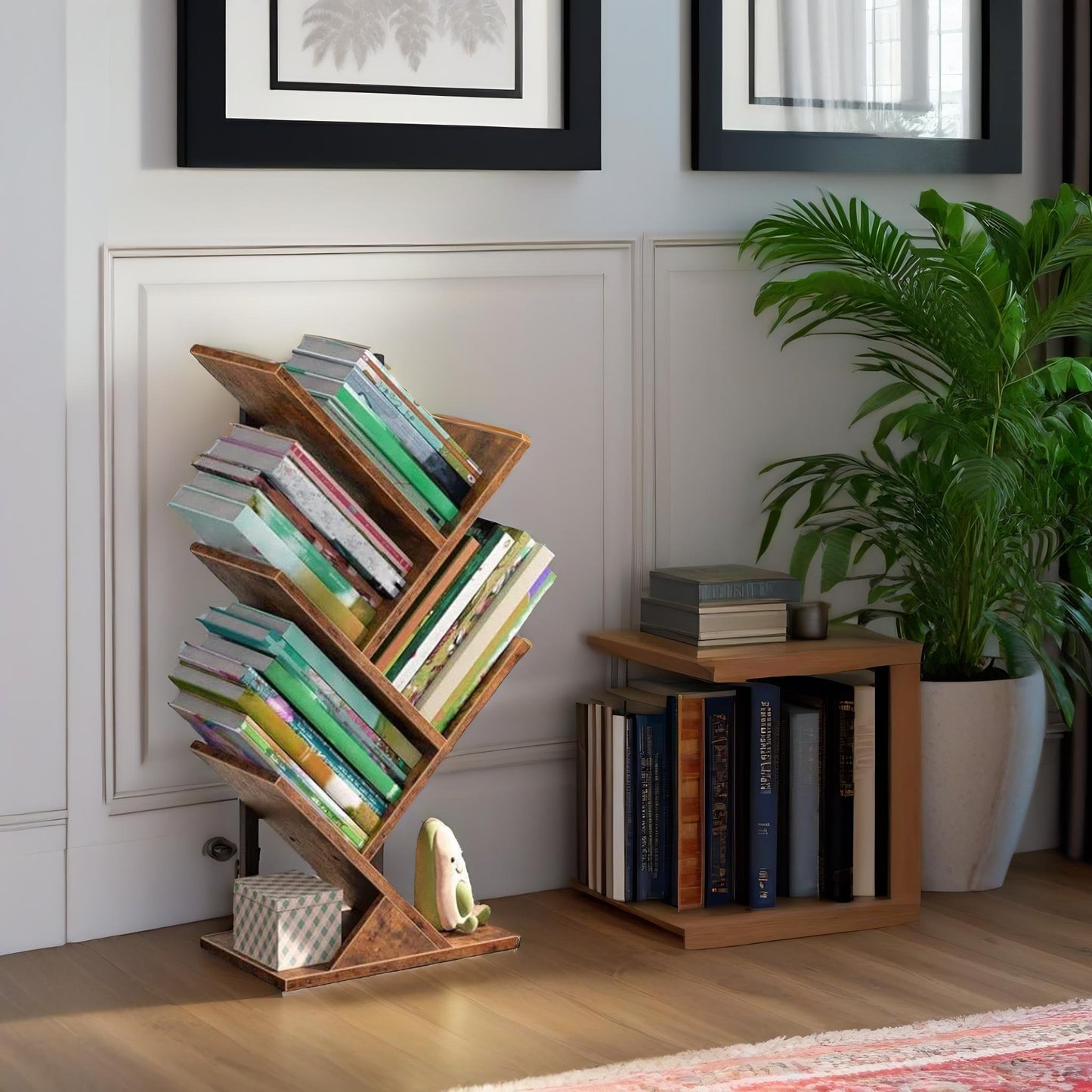 desk tree bookshelf