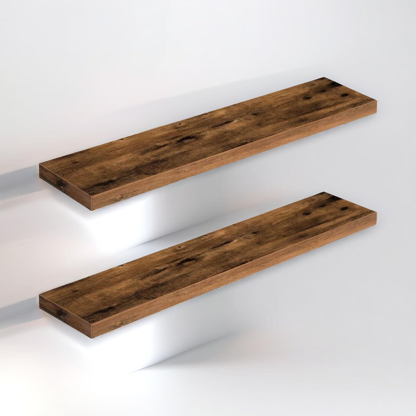 set of 2 floating shelves 100cm wide