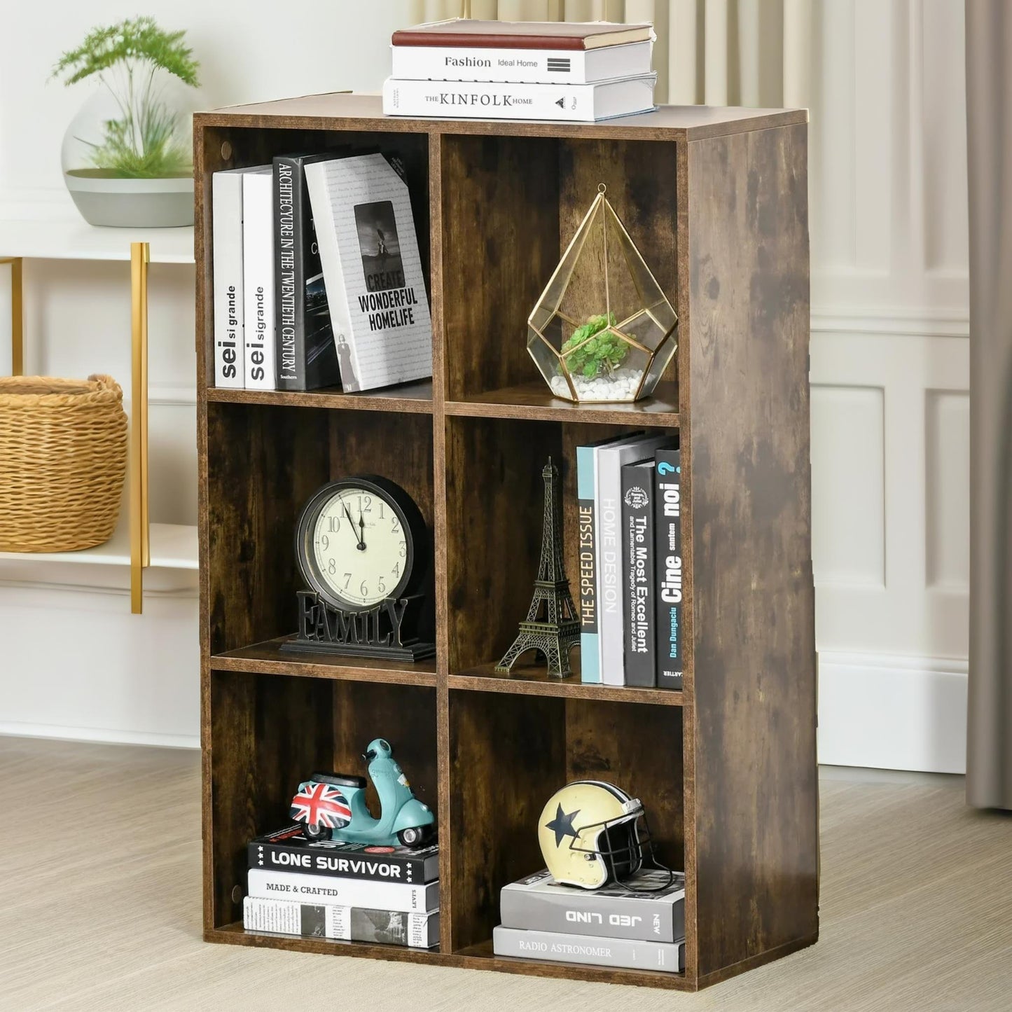 6 cube storage unit bookcase