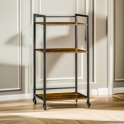 3 Tier Printer Trolley With Lockable Wheels & Adjustable Shelves