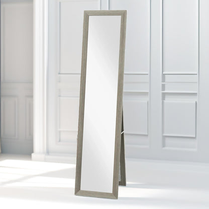 Rustic Full Length Mirror Freestanding Or Hanging Grey