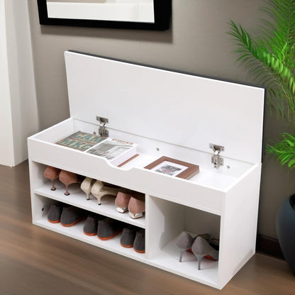 Shoe Storage Bench 90CM White