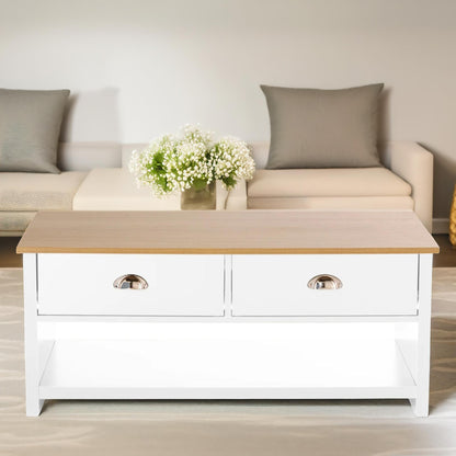 Coffee Table With 2 Drawers Oak