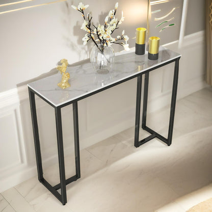 Faux Marble Console Table