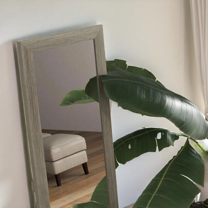 Rustic Full Length Mirror Freestanding Or Hanging Grey