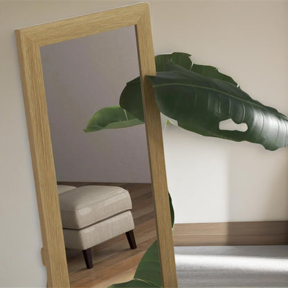 Rustic Full Length Mirror Freestanding Or Hanging Natural