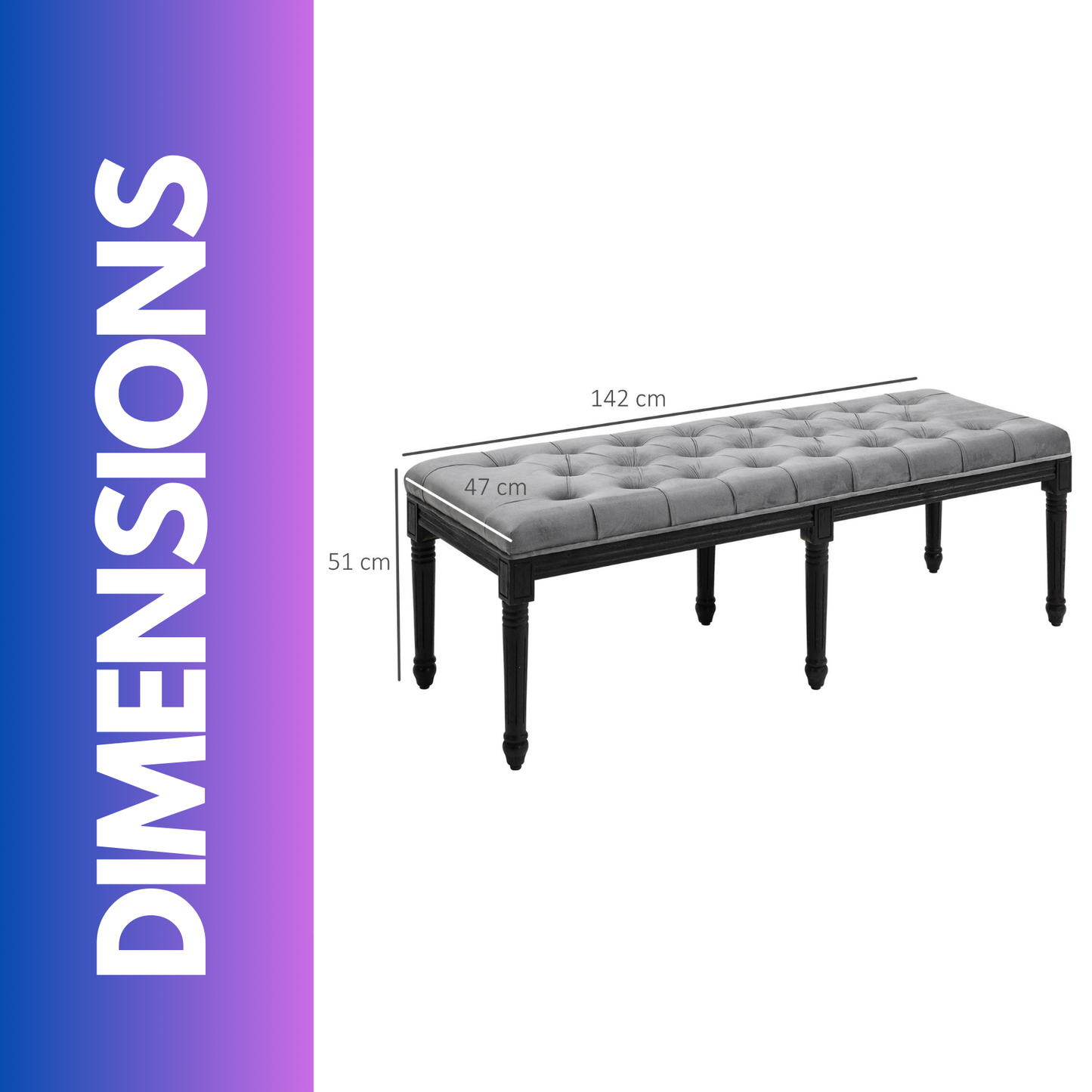 tufted velvet bed end window accent bench seat grey