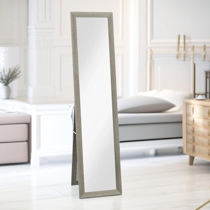 Rustic Full Length Mirror Freestanding Or Hanging Grey