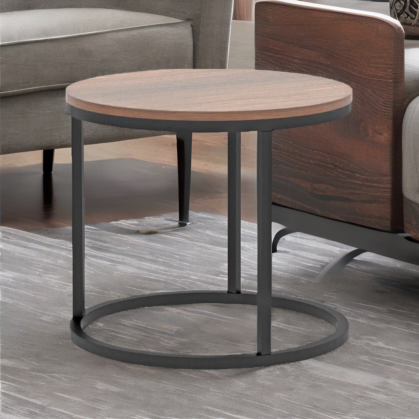 set of round nesting tables industrial