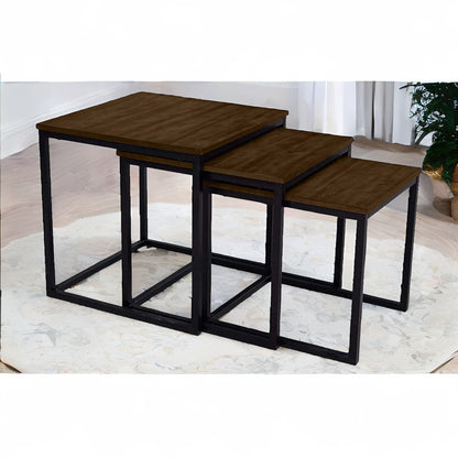 3 Nest Of Tables Dark Wood