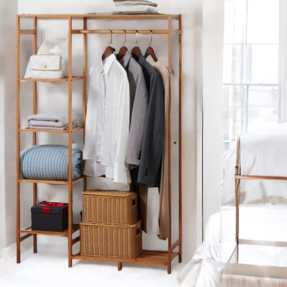 Bamboo 6 Tier Open Wardrobe