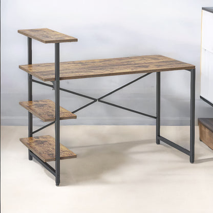 Industrial 4 Tier Writing Desk With Steel Frame