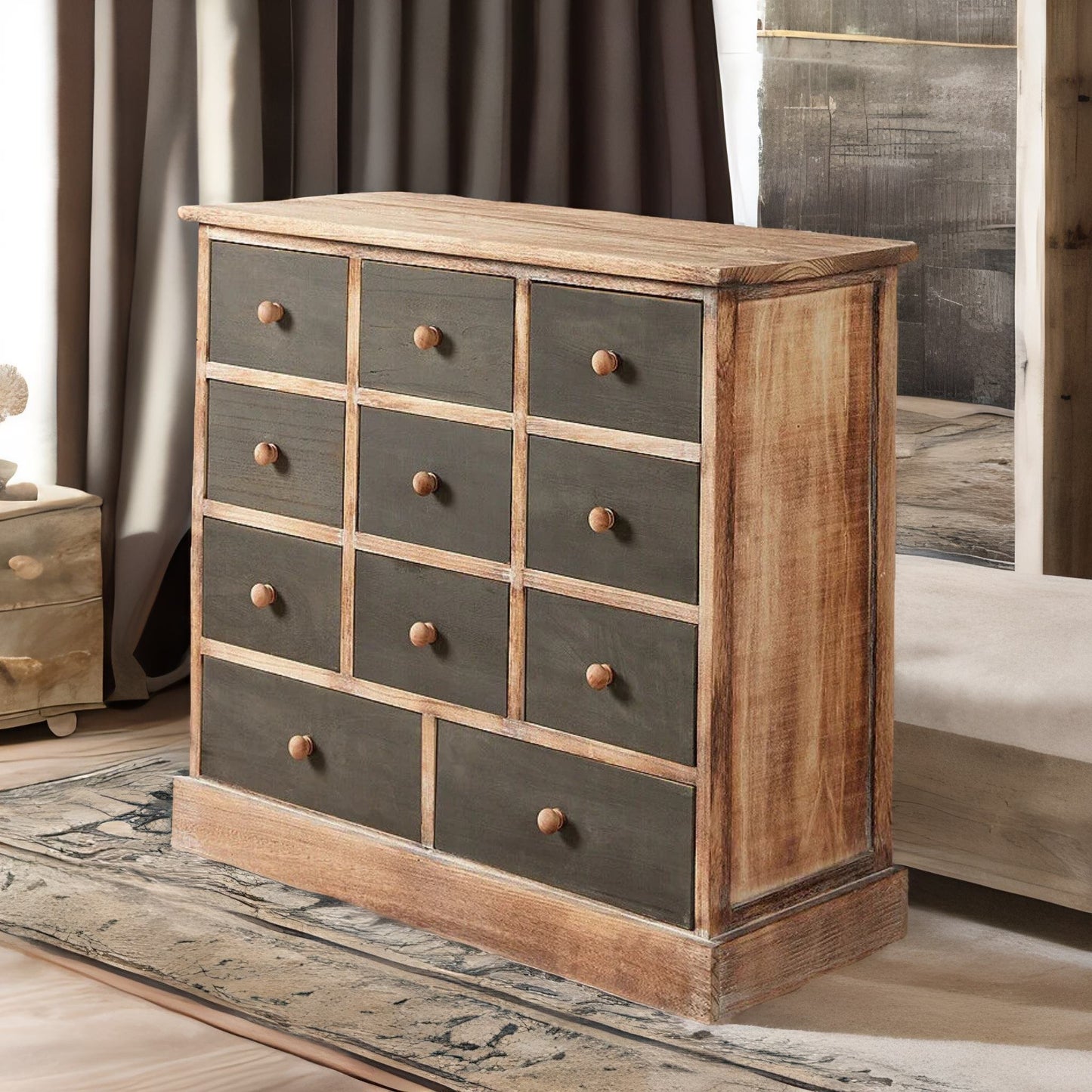 wooden chest of 11 drawers bedroom