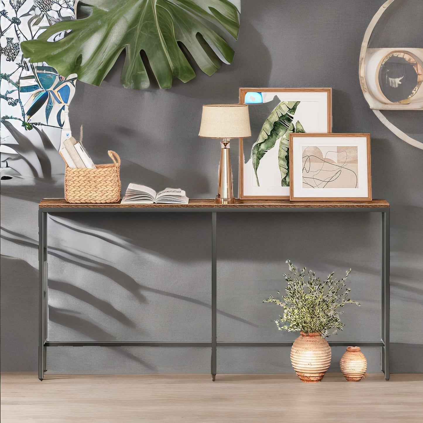 180cm wide narrow & slim console table for hallway