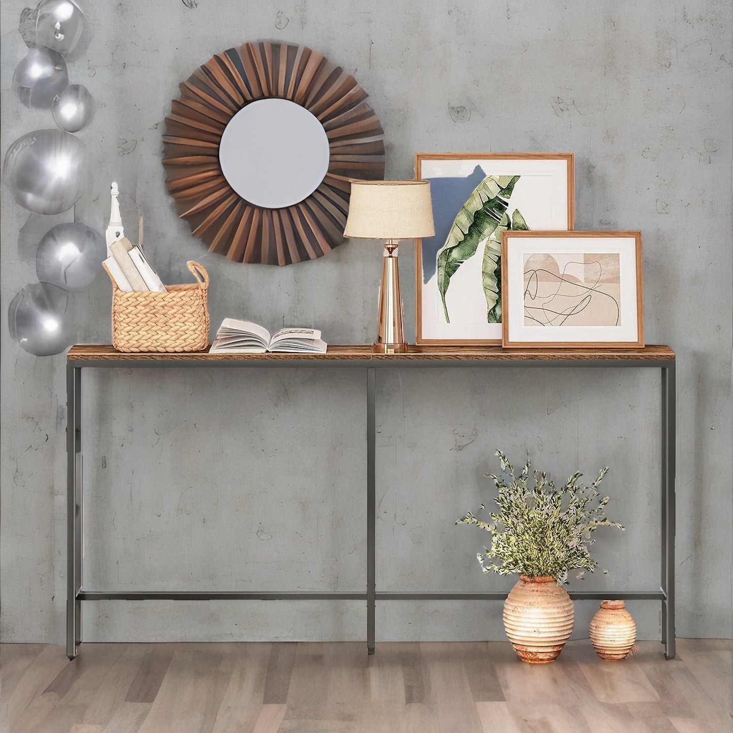 180cm wide narrow & slim console table for hallway