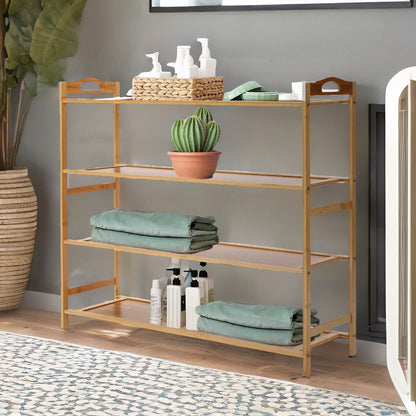 4 Tier Bamboo Shoe Rack